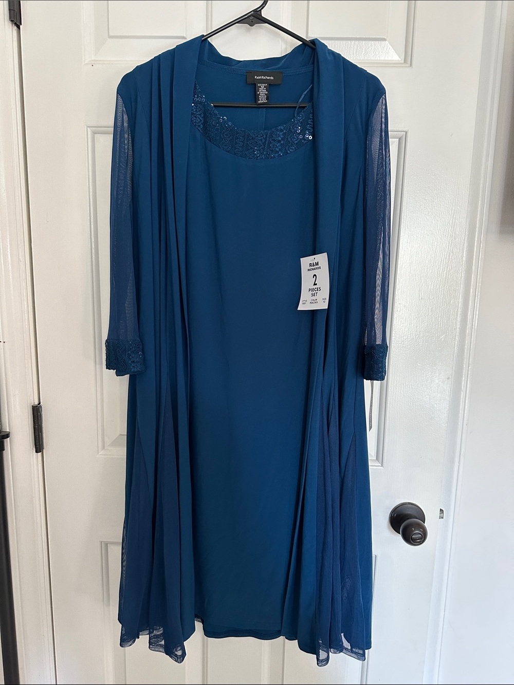 R&M Richards Navy Blue size 12 two piece dress